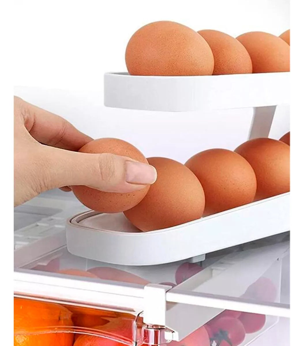 Organizador de huevos | Bandeja de 12 a 14 huevos | Color: Hueso