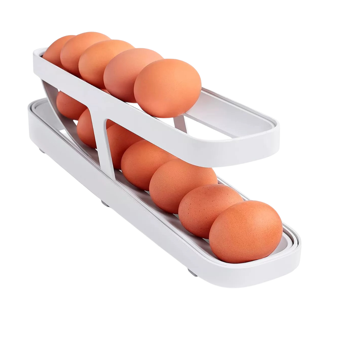 Organizador de huevos | Bandeja de 12 a 14 huevos | Color: Hueso