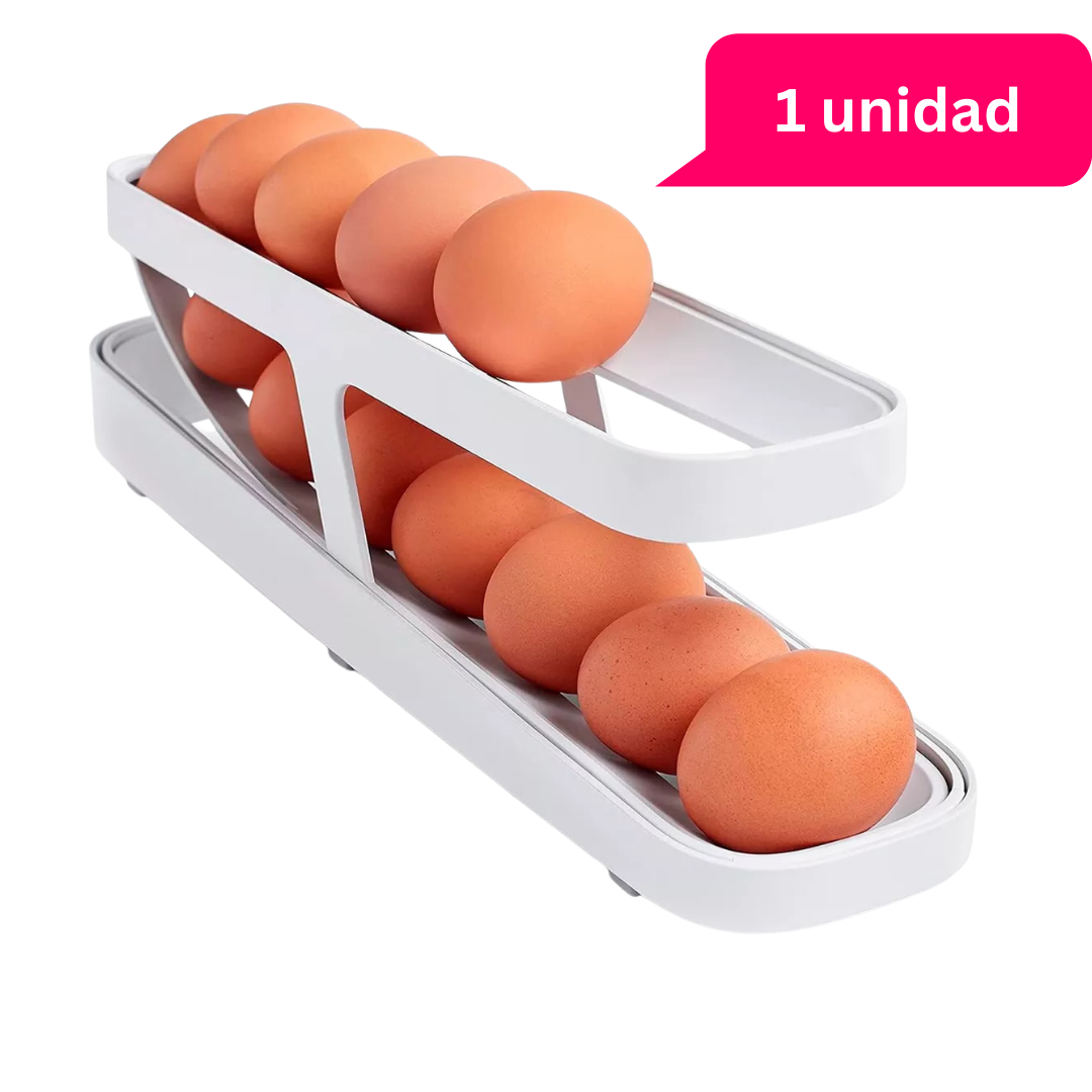 Organizador de huevos | Bandeja de 12 a 14 huevos | Color: Hueso