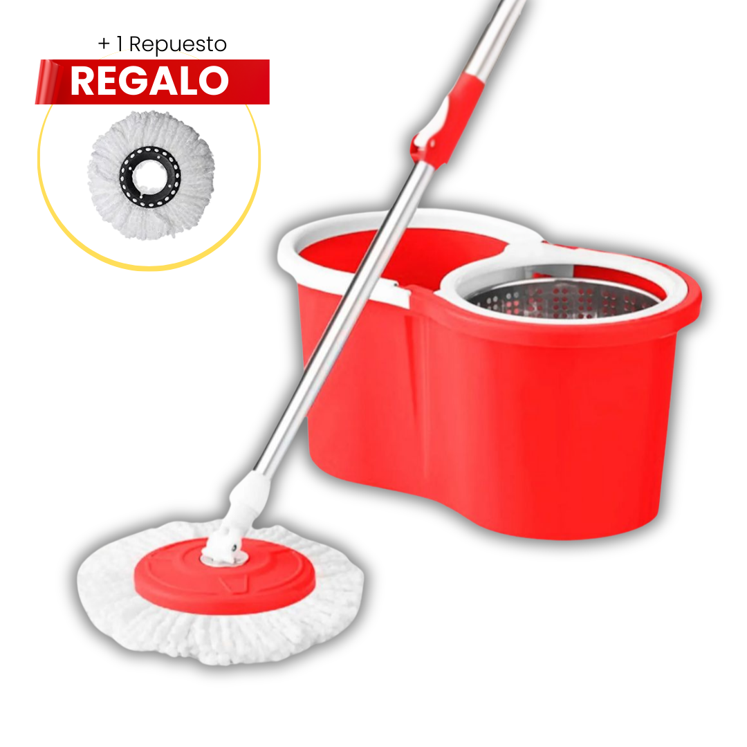 TRAPERO GIRATORIO 360° + 1 REPUESTO DE REGALO