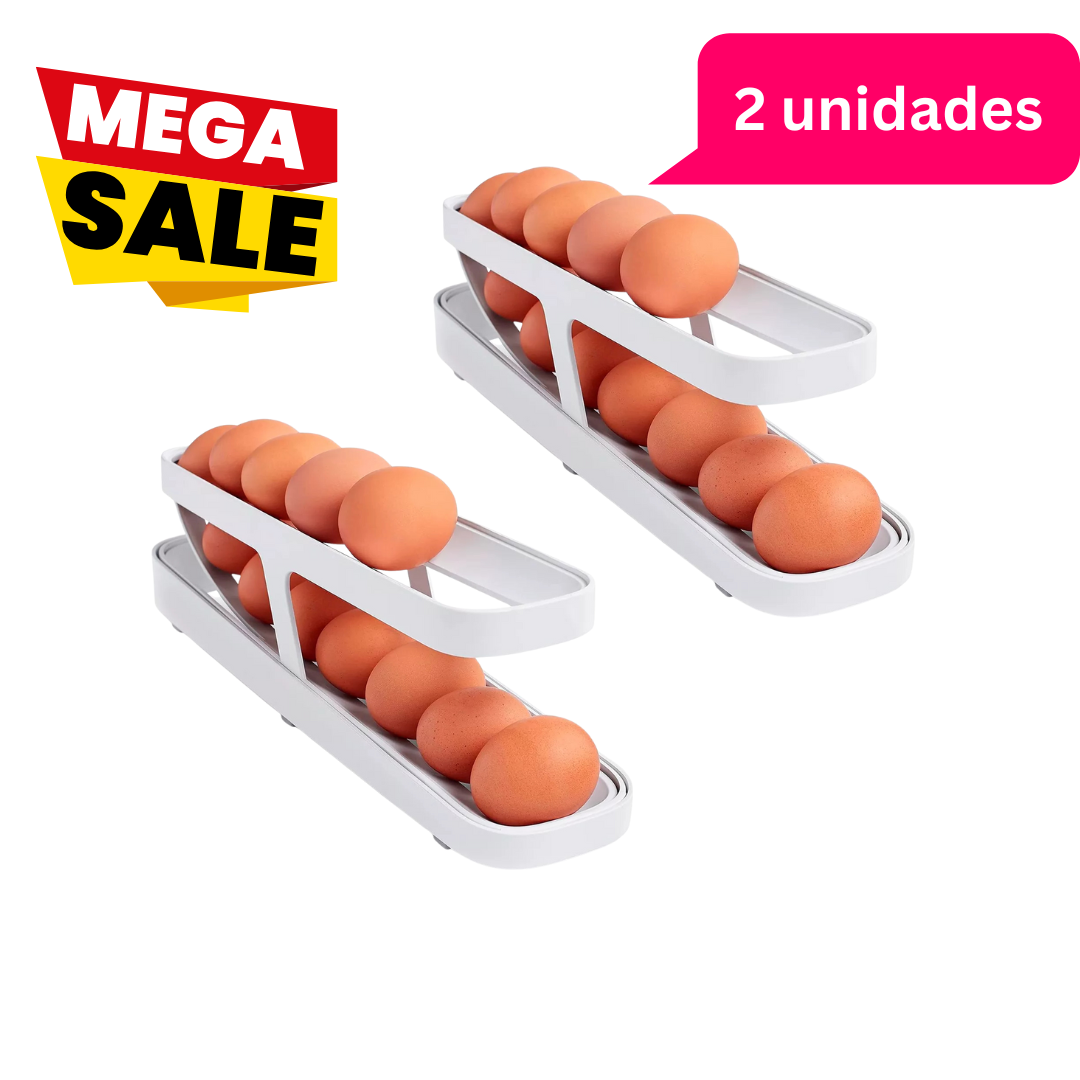 Organizador de huevos | Bandeja de 12 a 14 huevos | Color: Hueso