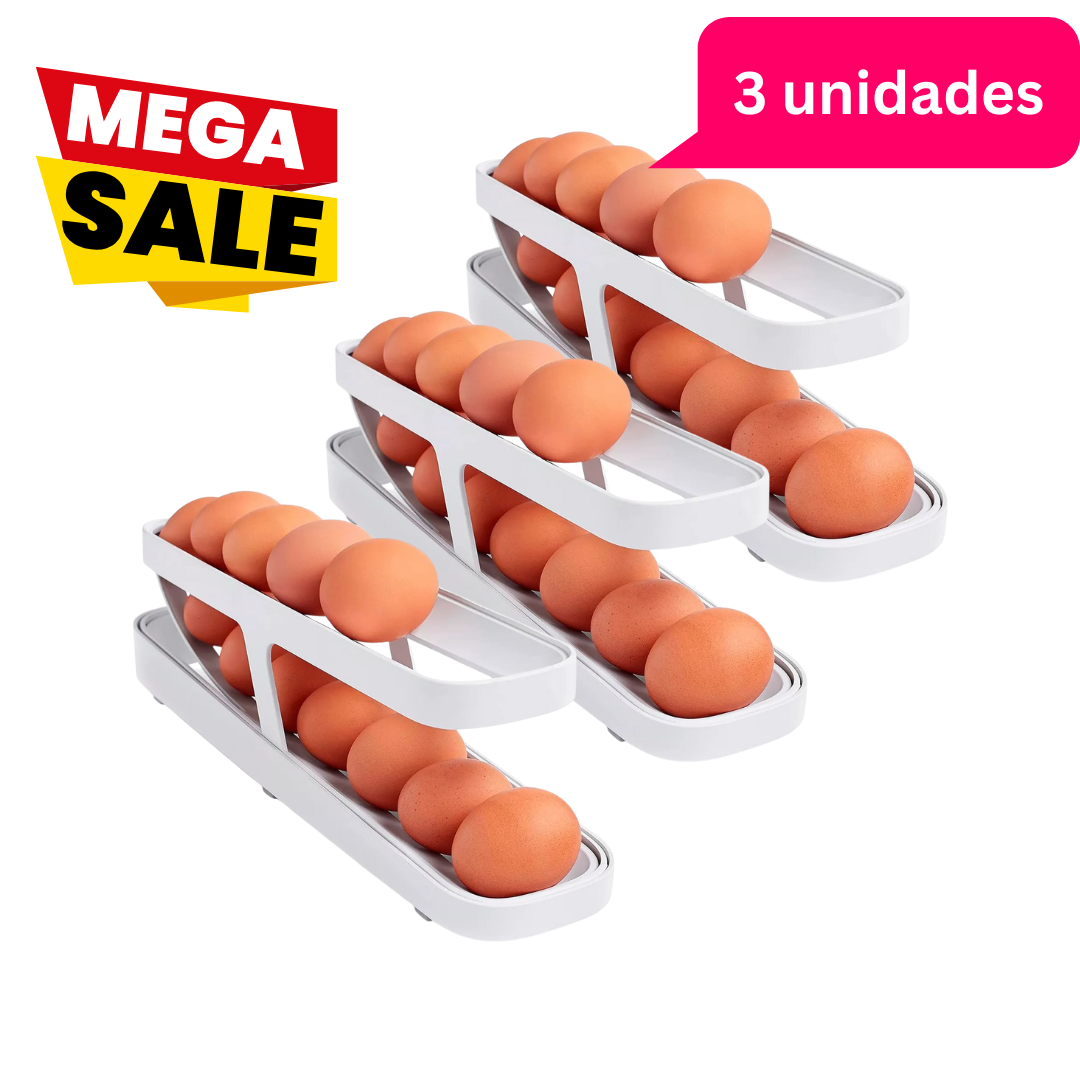 Organizador de huevos | Bandeja de 12 a 14 huevos | Color: Hueso
