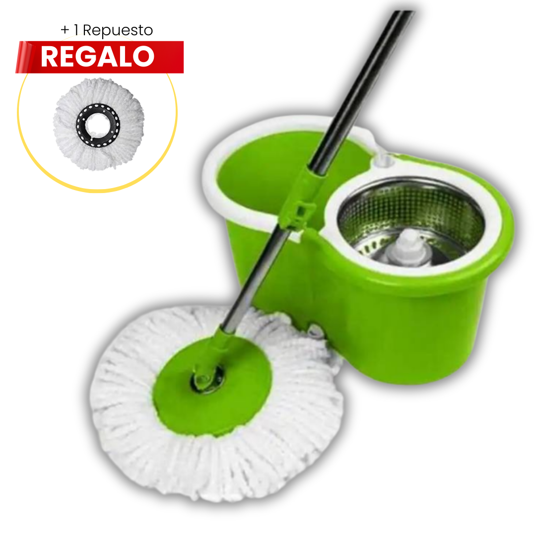 TRAPERO GIRATORIO 360° + 1 REPUESTO DE REGALO