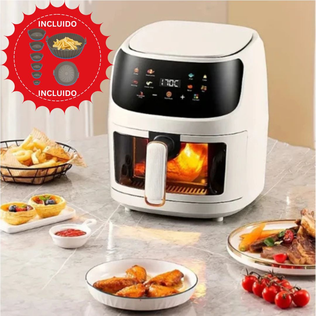 FREIDORA DE AIRE SILVER CREST 10L 110V + 6 SILICONAS ¡REGALO!