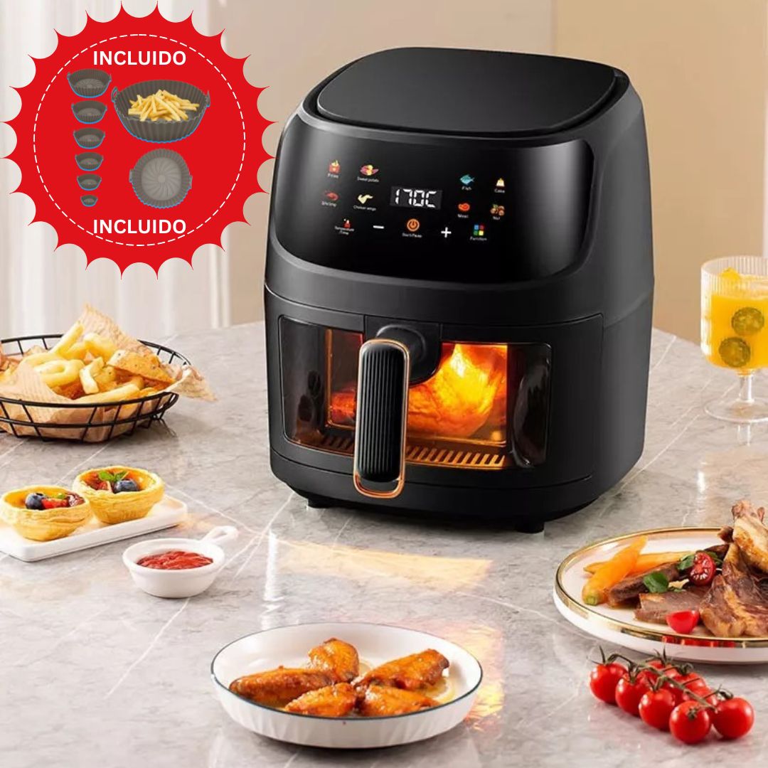 FREIDORA DE AIRE SILVER CREST 10L 110V + 6 SILICONAS ¡REGALO!
