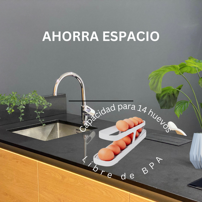 Organizador de huevos | Bandeja de 12 a 14 huevos | Color: Hueso